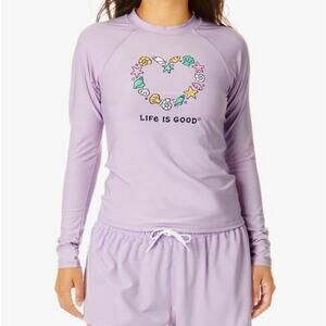 Life Is Good Swim Shirt, Small Petite Sunshirt